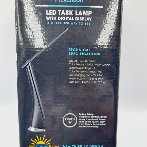 Prevention by OttLite LED Task Adjustable Lamp with Digital Display - Picture 8 of 13